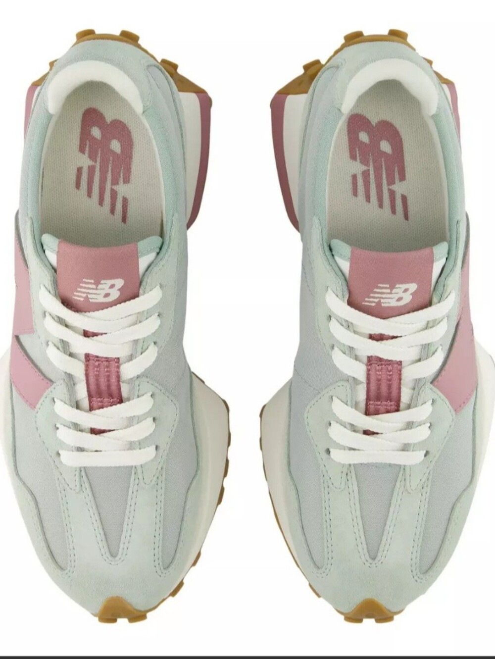 New Balance Mint Green and Rose Pink Women's Retro Runner